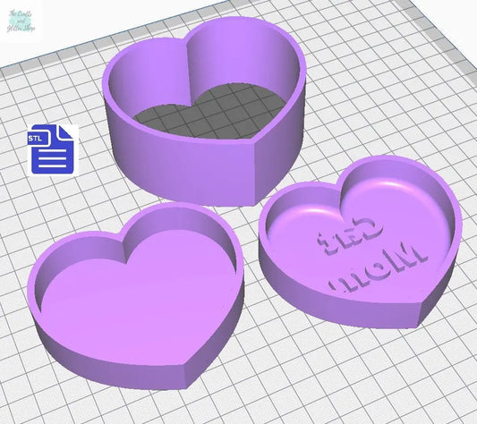 Cat Mom Bath Bomb Mold STL File - for 3D printing - FILE ONLY - 3 piece Pet Mother's Day Bath Bomb Mould Hand Press - The Crafts and Glitter Shop