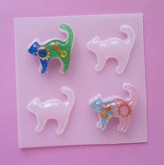 Cat Silhouette Plastic Mold The Crafts and Glitter Shop
