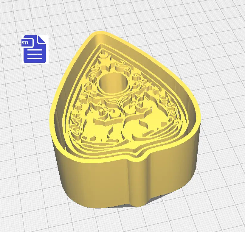 Cats Planchette Silicone Mold Housing STL File - for 3D printing - FILE ONLY - with tray to make your own silicone molds - The Crafts and Glitter Shop