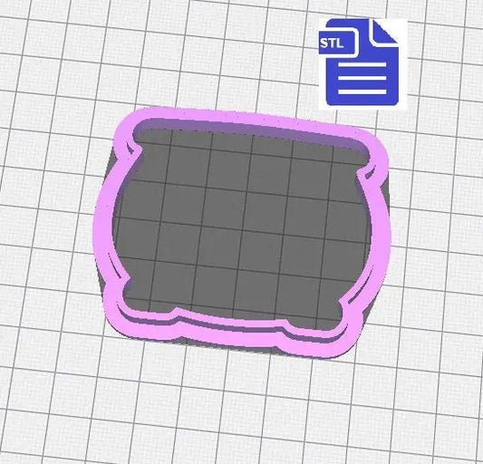 Cauldron Cookie Cutter STL File - for 3D printing - FILE ONLY - Digital Download - The Crafts and Glitter Shop