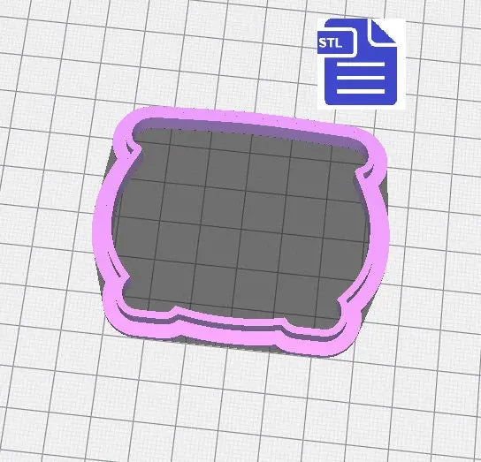 Cauldron Cookie Cutter STL File - for 3D printing - FILE ONLY - Digital Download