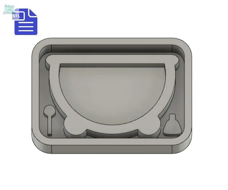 Cauldron Shaker with bits STL File - for 3D printing - FILE ONLY - with tray to make silicone molds - potion and spoon shaker bits included - The Crafts and Glitter Shop