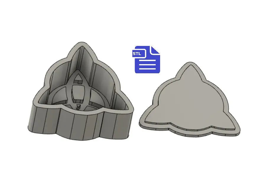 Celtic Trinity Knot Bath Bomb Mold STL File - for 3D printing - FILE ONLY - Triquetra Bath Bomb Press - Shower Steamer