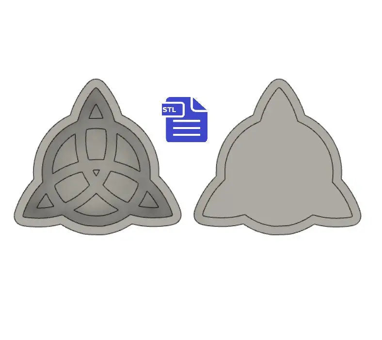 Celtic Trinity Knot Bath Bomb Mold STL File - for 3D printing - FILE ONLY - Triquetra Bath Bomb Press - Shower Steamer
