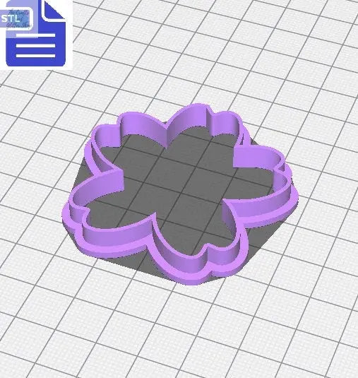 Cherry Blossom Cookie Cutter STL File - for 3D printing - FILE ONLY - Digital Download - The Crafts and Glitter Shop