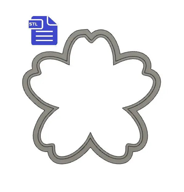 Cherry Blossom Cookie Cutter STL File - for 3D printing - FILE ONLY - Digital Download - The Crafts and Glitter Shop