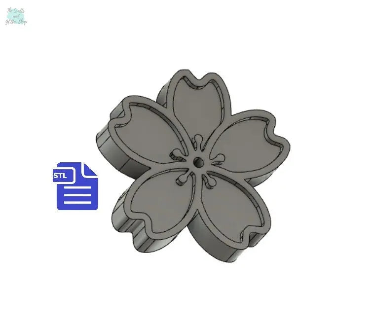 Cherry Blossom STL File - for 3D printing - FILE ONLY - The Crafts and Glitter Shop