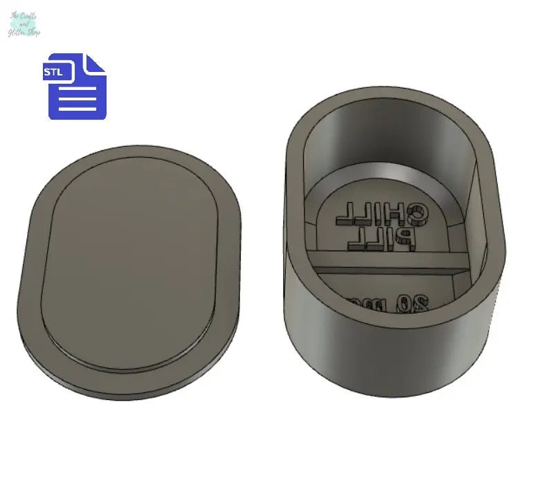 Chill Pill Bath Bomb Mold STL File - for 3D printing - FILE ONLY - Chill Pill Bath Bomb Press Mould Shower Steamer