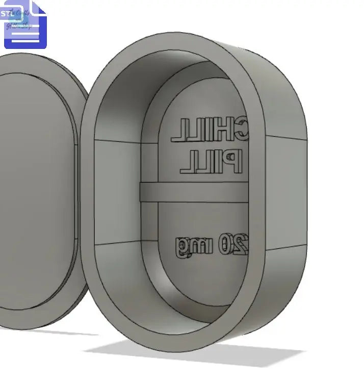 Chill Pill Bath Bomb Mold STL File - for 3D printing - FILE ONLY - Chill Pill Bath Bomb Press Mould Shower Steamer