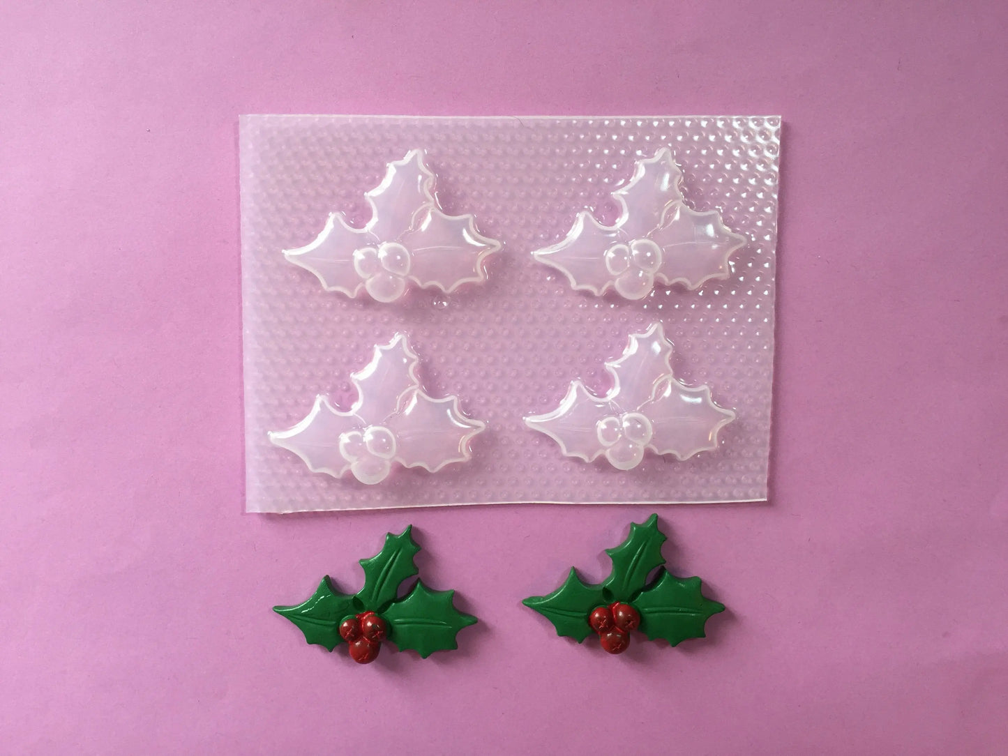 Christmas Holly Plastic Mold