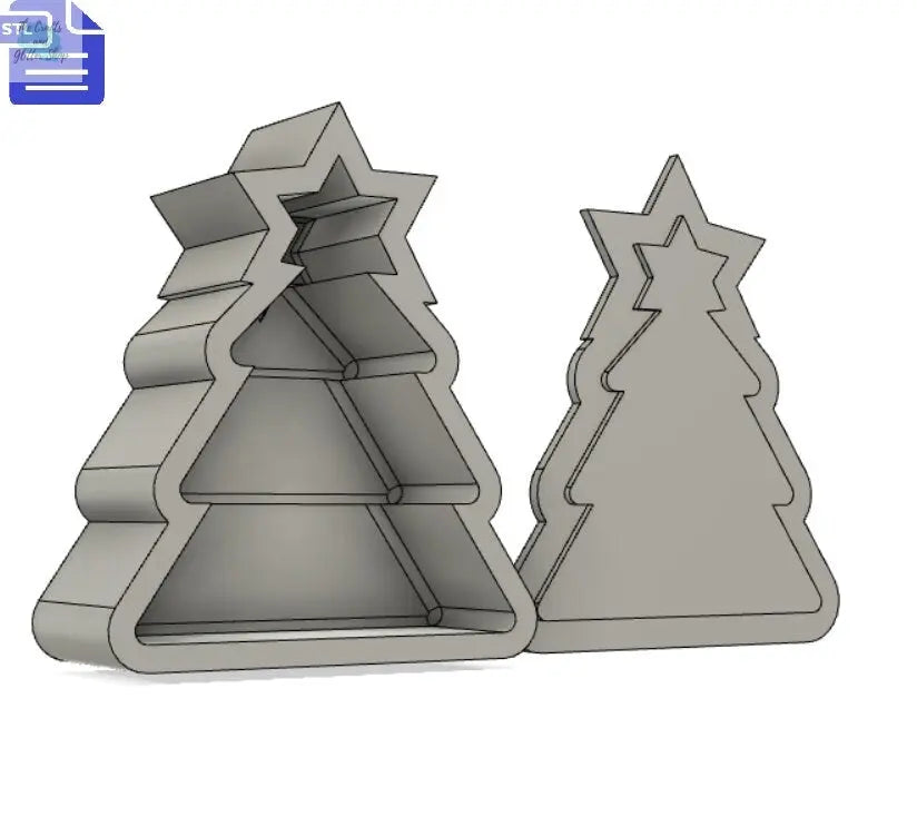 Christmas Tree Bath Bomb Mold STL File - for 3D printing - FILE ONLY - Xmas Tree Bath Bomb Press Mould Shower Steamer