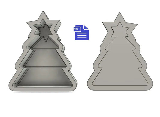 Christmas Tree Bath Bomb Mold STL File - for 3D printing - FILE ONLY - Xmas Tree Bath Bomb Press Mould Shower Steamer - The Crafts and Glitter Shop