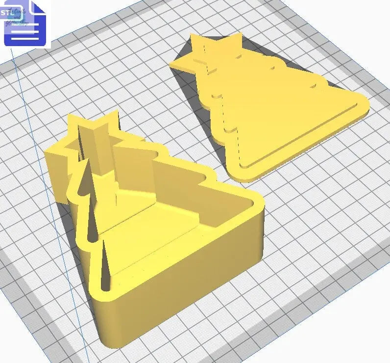 Christmas Tree Bath Bomb Mold STL File - for 3D printing - FILE ONLY - Xmas Tree Bath Bomb Press Mould Shower Steamer - The Crafts and Glitter Shop
