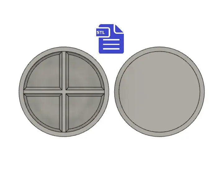 Circle Snap Bar Mold STL File - for 3D printing - FILE ONLY - Snap Bar Bath Bomb Mold - Shower Steamer Mold