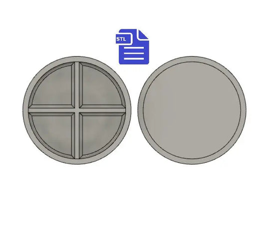 Circle Snap Bar Mold STL File - for 3D printing - FILE ONLY - Snap Bar Bath Bomb Mold - Shower Steamer Mold