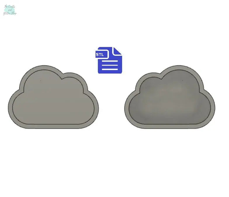 Cloud Bath Bomb Mold STL File - for 3D printing - FILE ONLY - Bath Bomb and Shower Steamer Press - Bath Fizzies Mould - The Crafts and Glitter Shop