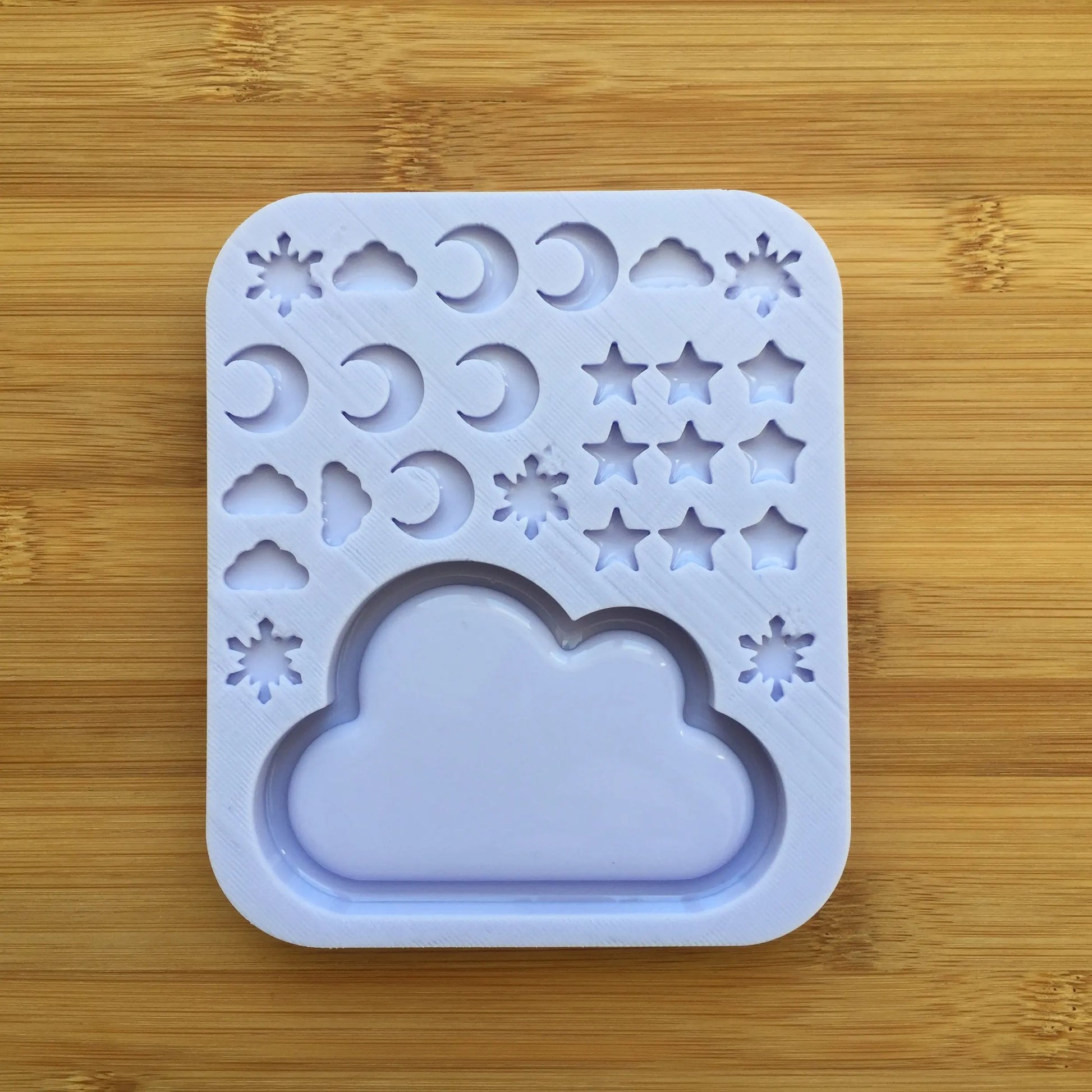 Cloud Shaker with bits Silicone Mold The Crafts and Glitter Shop