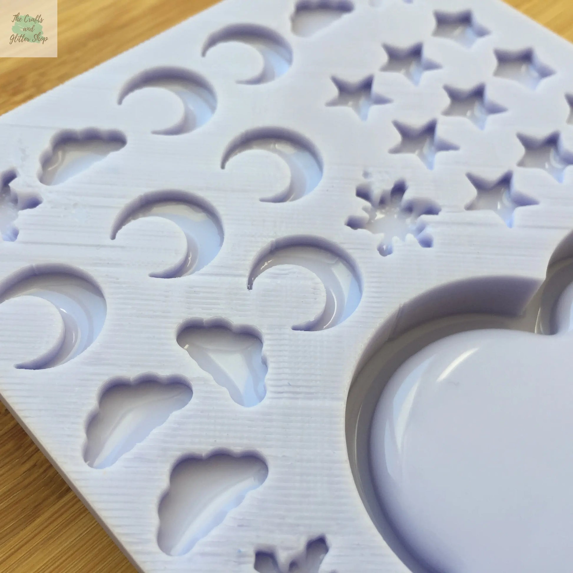 Cloud Shaker with bits Silicone Mold The Crafts and Glitter Shop