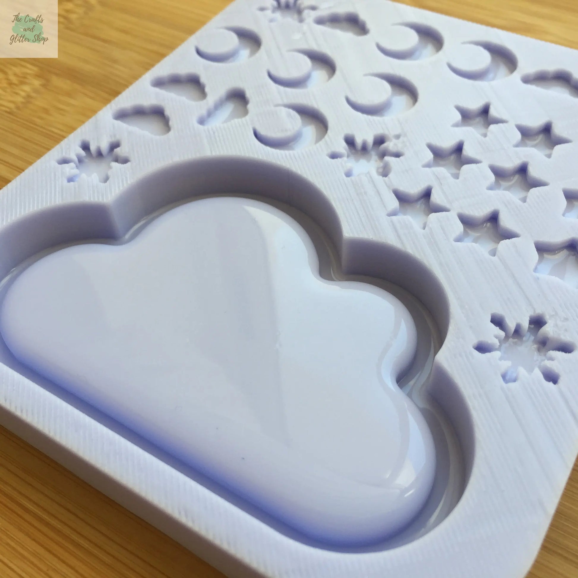 Cloud Shaker with bits Silicone Mold The Crafts and Glitter Shop