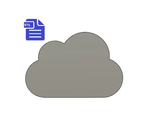 Cloud Straw Topper STL File - for 3D printing - FILE ONLY - Instant Digital Download