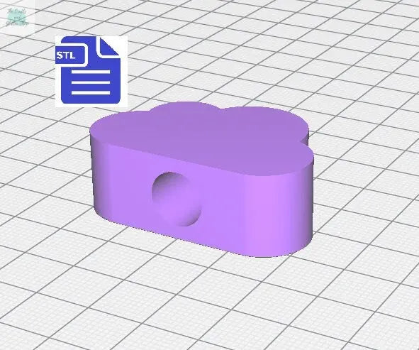 Cloud Straw Topper STL File - for 3D printing - FILE ONLY - Instant Digital Download - The Crafts and Glitter Shop