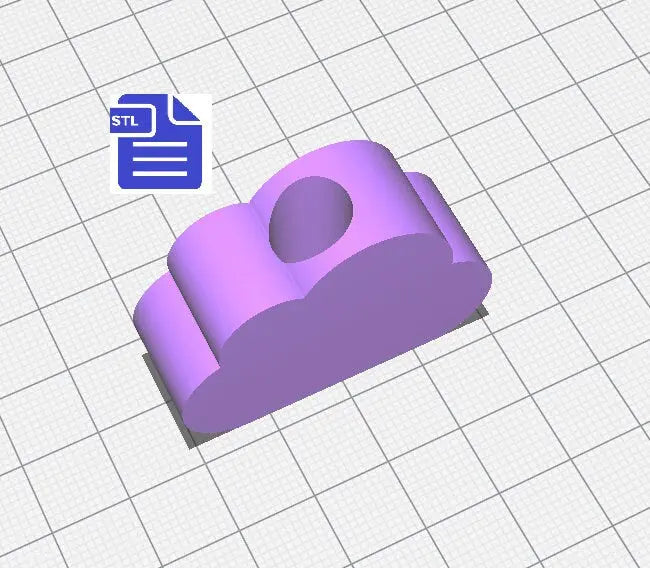 Cloud Straw Topper STL File - for 3D printing - FILE ONLY - Instant Digital Download - The Crafts and Glitter Shop