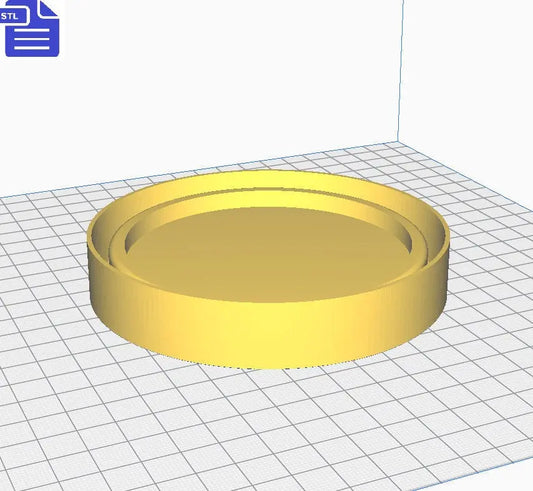 Coaster Mold Housing STL File - for 3D printing - FILE ONLY - Coaster Mold Housing for silicone mold making - diy freshies mold - The Crafts and Glitter Shop