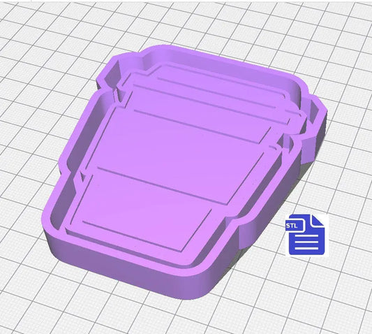 Coffee Cups Silicone Molds STL File - for 3D printing - FILE ONLY - with tray included to make your own silicone molds - 5 designs