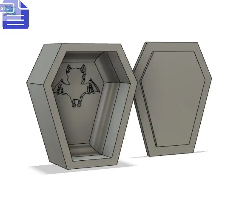 Coffin Bat Bath Bomb Mold STL File - for 3D printing - FILE ONLY - Vampire Coffin Bath Bomb Press Shower Steamer - The Crafts and Glitter Shop