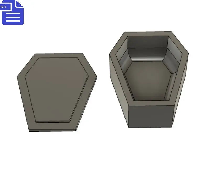 Coffin Bath Bomb Mold STL File - for 3D printing - FILE ONLY - Coffin Bath Bomb Press Shower Steamer