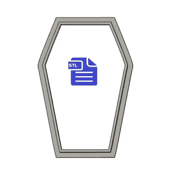 Coffin Cookie Cutter STL File - for 3D printing - FILE ONLY - Digital Download - The Crafts and Glitter Shop