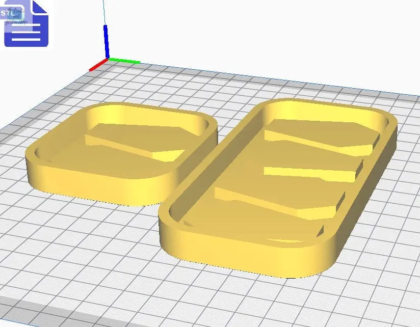 Coffin Mold Tray STL File - for 3D printing - FILE ONLY - with tray to make silicone molds - diy freshies mold