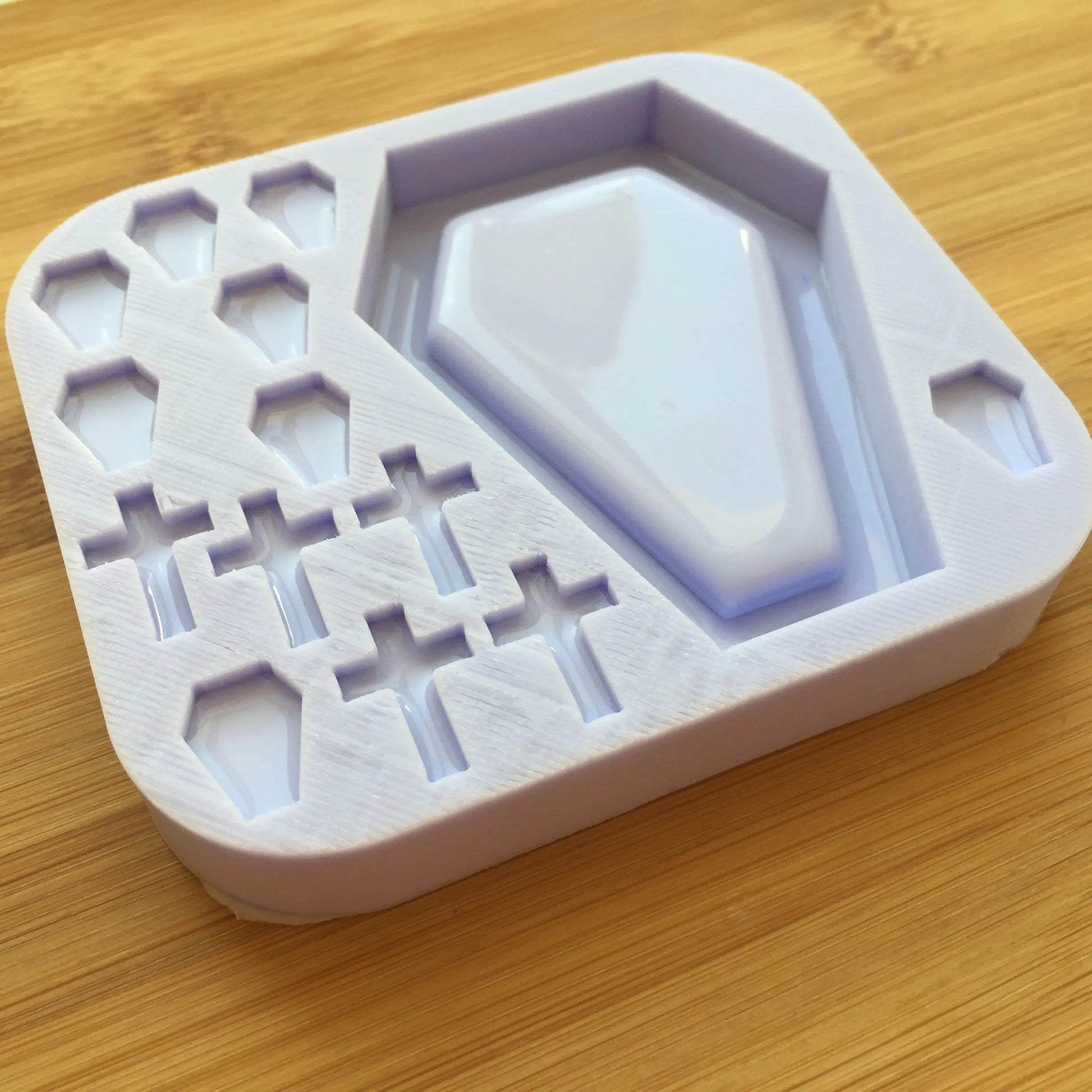 Coffin Shaker with bits Silicone Mold