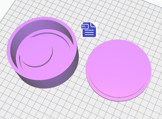 Crescent Moon Bar Bath Bomb Mold STL File - for 3D printing - FILE ONLY - Bath Bomb Press stl - Shower Steamer Mould - The Crafts and Glitter Shop