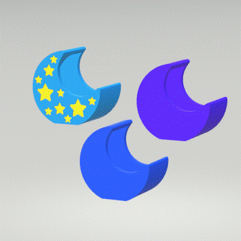 Crescent Moon Pot STL File - for 3D printing - FILE ONLY - The Crafts and Glitter Shop