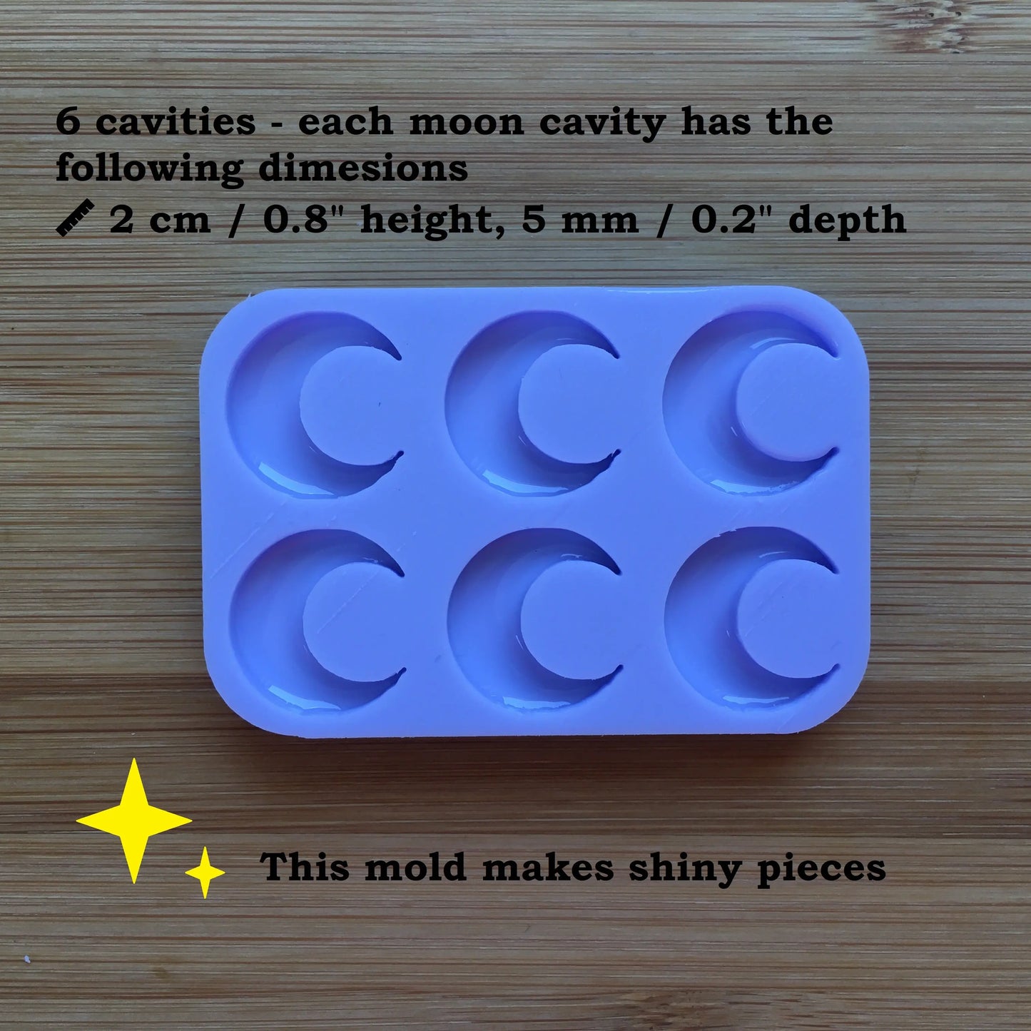 Crescent Moon Silicone Mold - The Crafts and Glitter Shop