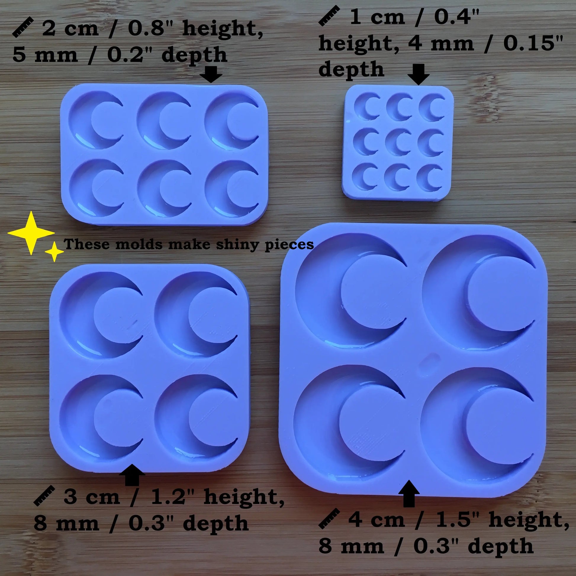 Crescent Moon Silicone Mold - The Crafts and Glitter Shop