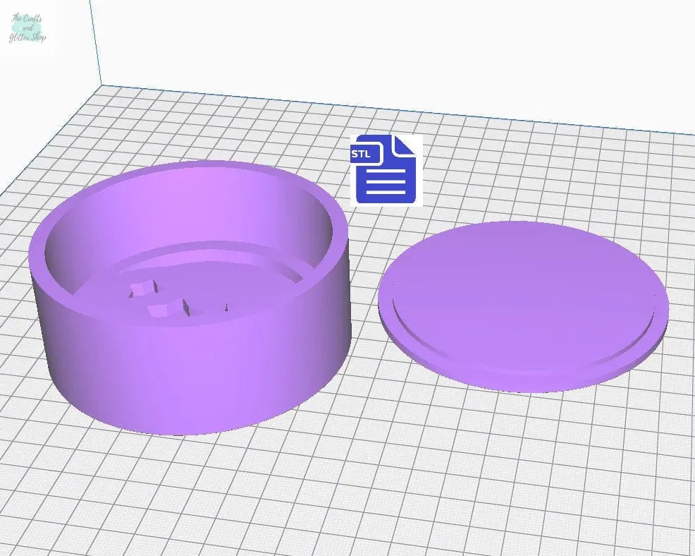 Crescent & Stars Bath Bomb Mold STL File - for 3D printing - FILE ONLY - Circle Bar Bath Bomb Press Mold, Crescent Moon Shower Steamer Mould - The Crafts and Glitter Shop