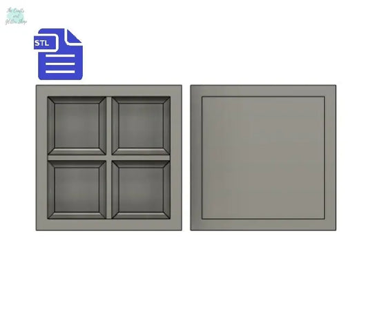 Cubes Snap Bar Mold STL File - for 3D printing - FILE ONLY - Bath Bomb Mold - Shower Steamer - The Crafts and Glitter Shop