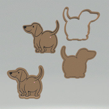 Dachshund Bath Bomb Mold STL File - for 3D printing - FILE ONLY - The Crafts and Glitter Shop