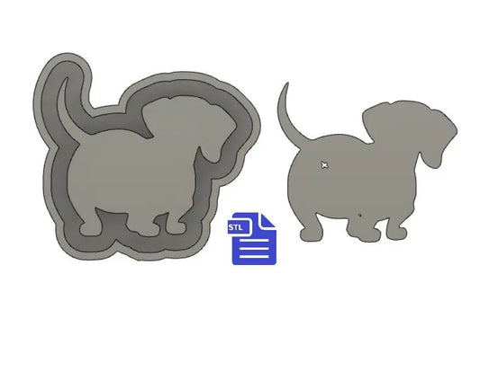 Dachshund STL File - for 3D printing - FILE ONLY - also includes design with tray to make silicone molds - diy freshies mold - The Crafts and Glitter Shop
