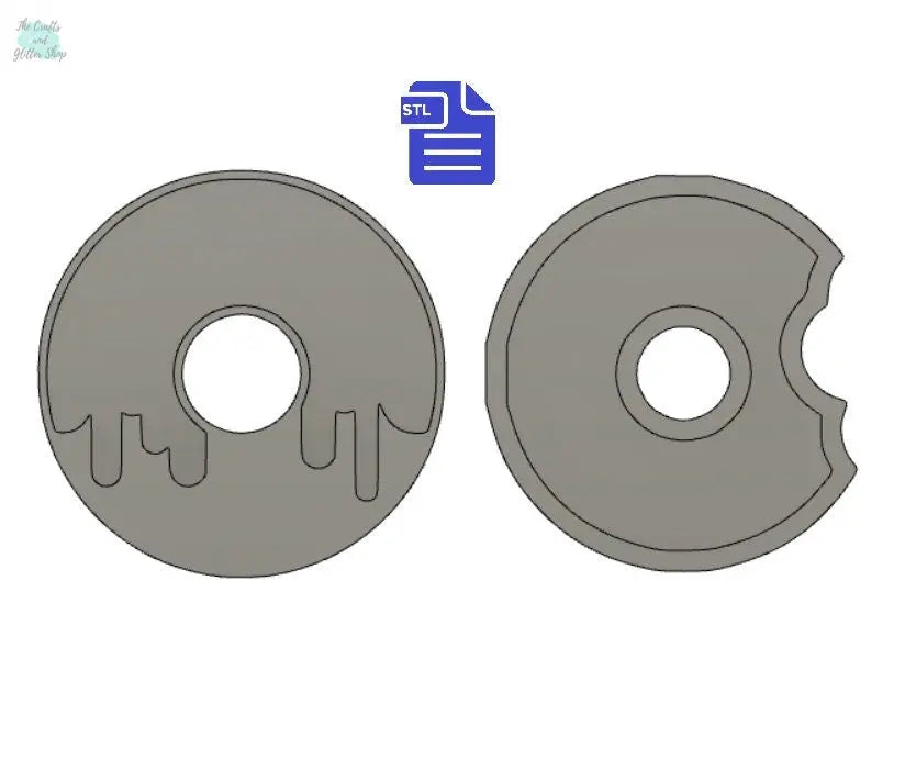 Donut Shaker STL File - for 3D printing - FILE ONLY - The Crafts and Glitter Shop