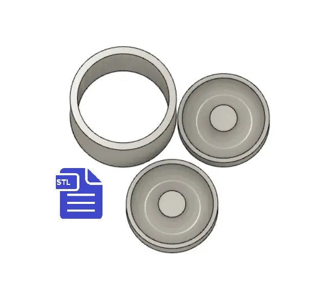 Donut Shower Steamer Press STL File - for 3D printing - FILE ONLY - Bath Bomb Mold - Doughnut Fizzies