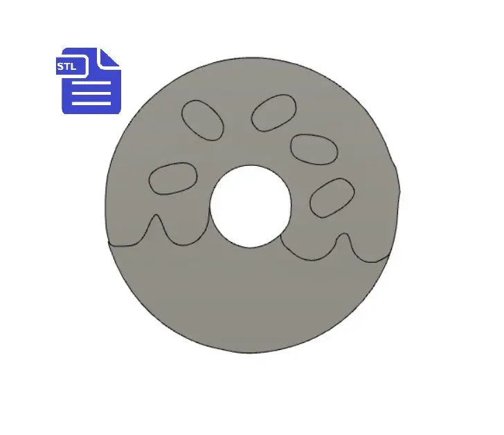 Donut Straw Topper STL File - for 3D printing - FILE ONLY - Instant Digital Download - The Crafts and Glitter Shop