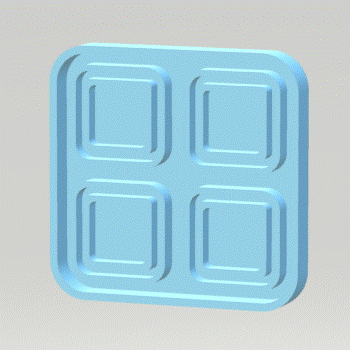 Double Layer Square Shaker Silicone Mold Housing STL File