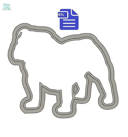 English Bulldog Cookie Cutter STL File - for 3D printing - FILE ONLY - Digital Download