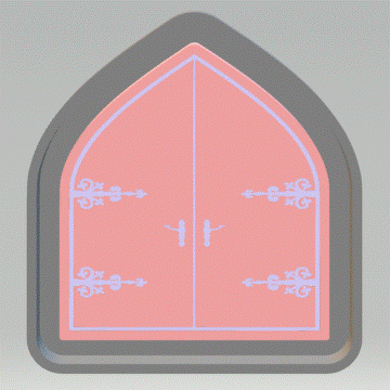 Fairy Princess Castle Door Silicone Mold Housing STL File