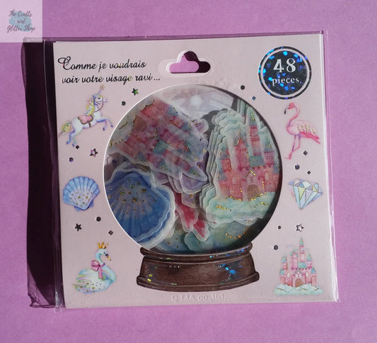 Fairy tale Sticker Flakes Pack - 48 pieces The Crafts and Glitter Shop