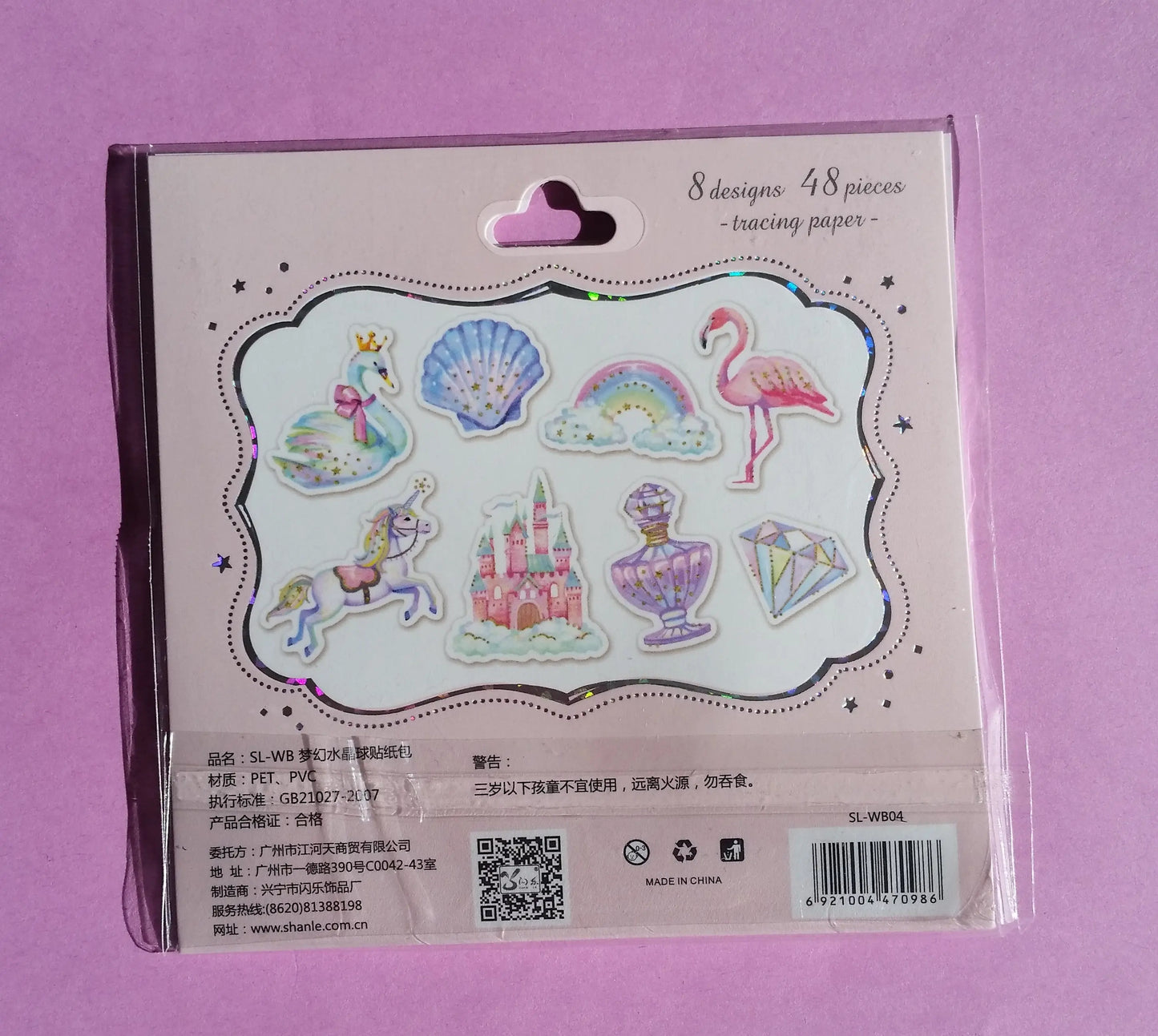 Fairy tale Sticker Flakes Pack - 48 pieces The Crafts and Glitter Shop