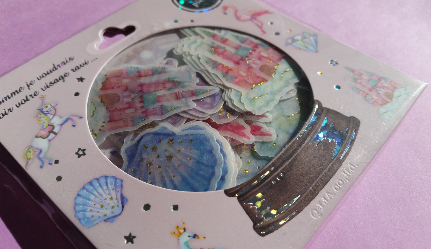 Fairy tale Sticker Flakes Pack - 48 pieces The Crafts and Glitter Shop